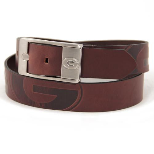 Georgia Bulldogs NCAA Men's Embossed Leather Belt