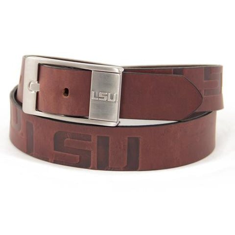 LSU Tigers NCAA Men's Embossed Leather Belt