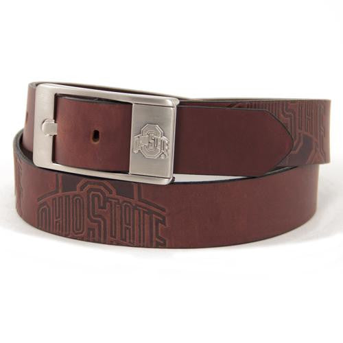 Ohio State Buckeyes NCAA Men's Embossed Leather Belt (Size 32)