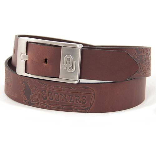 Oklahoma Sooners NCAA Men's Embossed Leather Belt (Size 36)