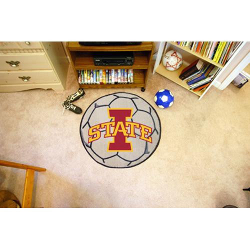 Iowa State Cyclones NCAA Soccer Ball Round Floor Mat (29)