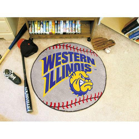 Western Illinois Leathernecks NCAA Baseball Round Floor Mat (29)