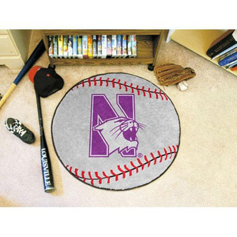 Northwestern Wildcats NCAA Baseball Round Floor Mat (29)