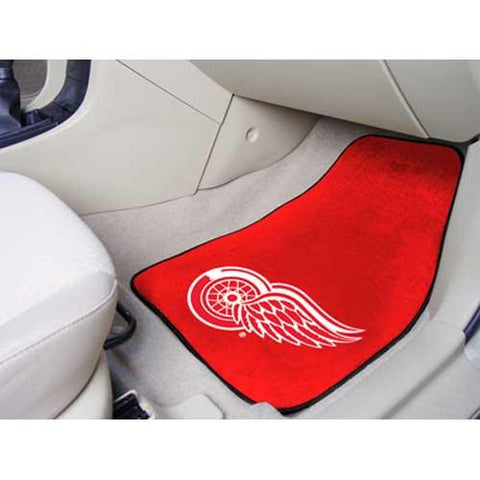 Detroit Red Wings NHL 2-Piece Printed Carpet Car Mats (18x27)