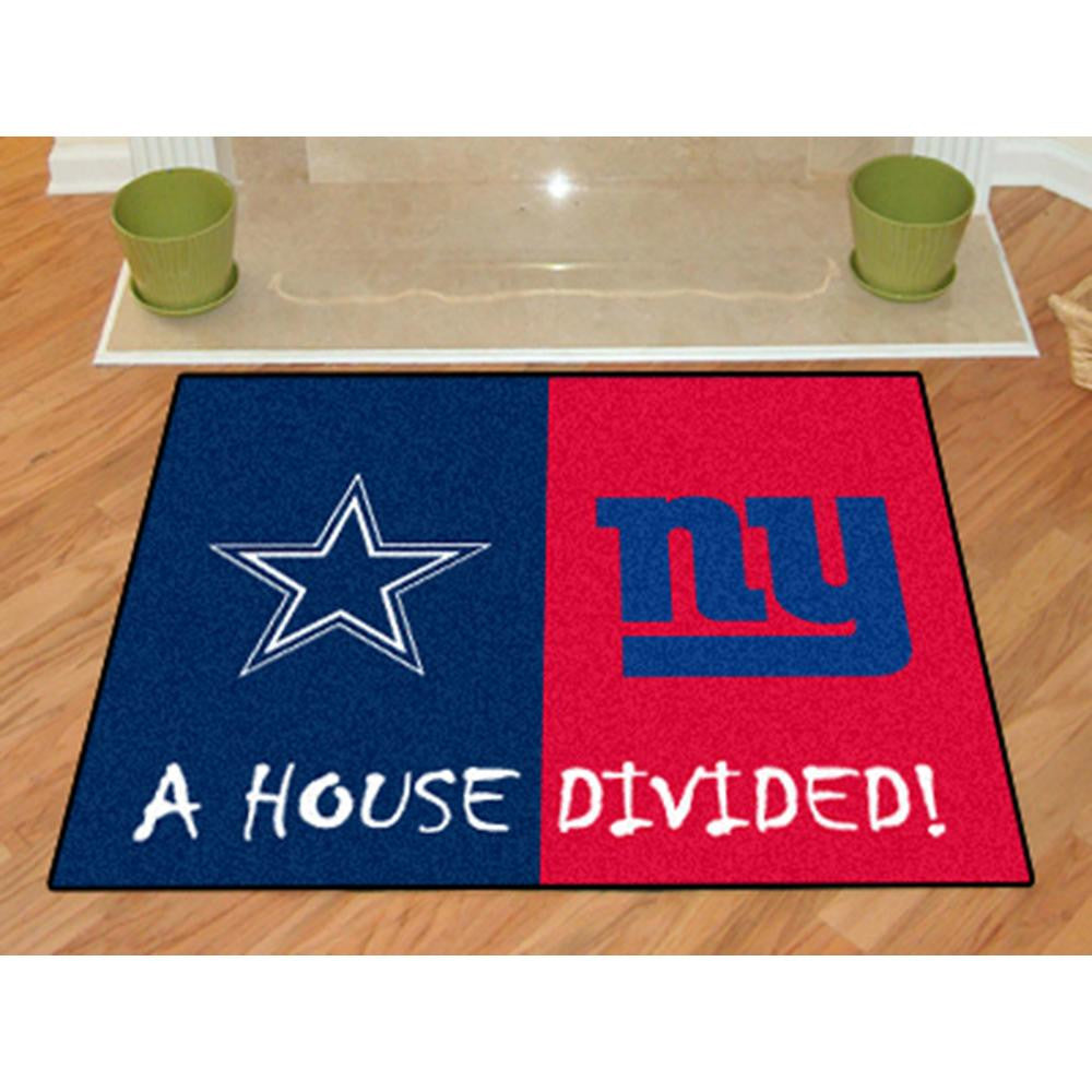 Dallas Cowboys-New York Giants NFL House Divided NFL All-Star Floor Mat (34x45)