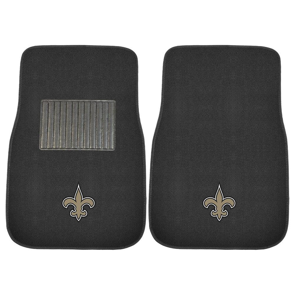 New Orleans Saints NFL 2-pc Embroidered Car Mat Set