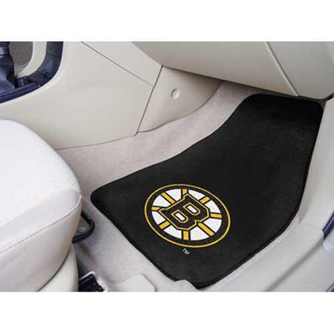 Boston Bruins NHL 2-Piece Printed Carpet Car Mats (18x27)