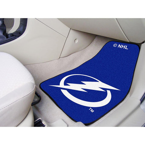 Tampa Bay Lightning NHL 2-Piece Printed Carpet Car Mats (18x27)