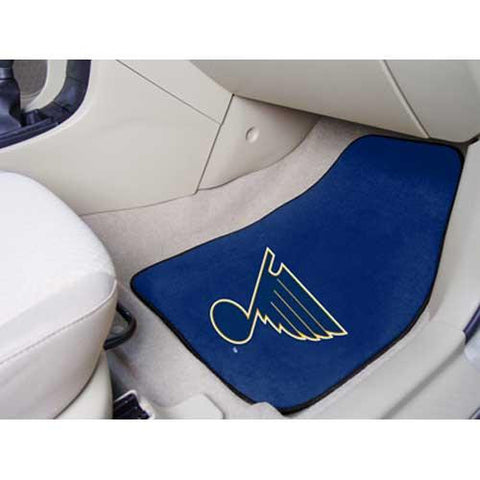 St. Louis Blues NHL 2-Piece Printed Carpet Car Mats (18x27)