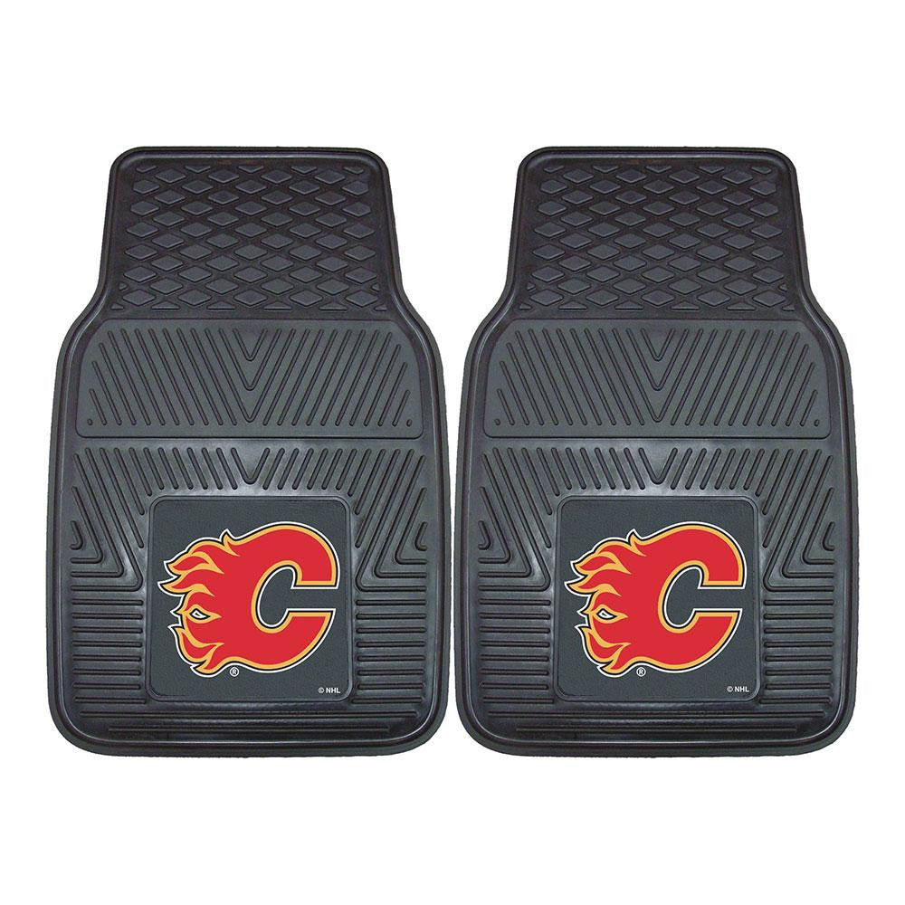 Calgary Flames NHL Heavy Duty 2-Piece Vinyl Car Mats (18x27)