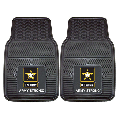 US Army Armed Forces Heavy Duty 2-Piece Vinyl Car Mats (18x27)