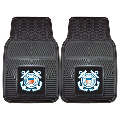 US Coast Guard Armed Forces Heavy Duty 2-Piece Vinyl Car Mats (18x27)