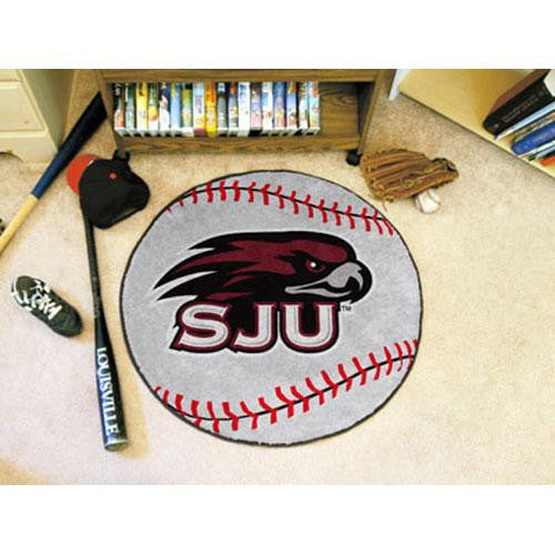 Saint Joseph's Hawks NCAA Baseball Round Floor Mat (29)