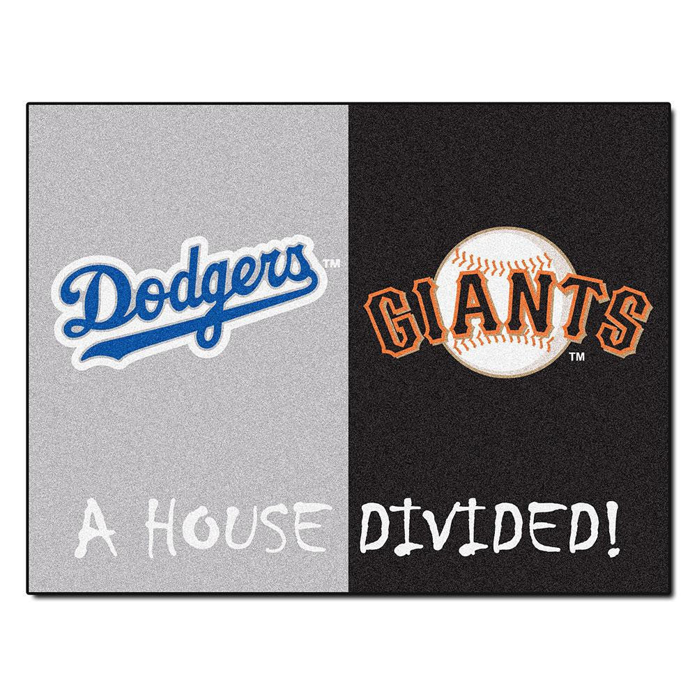 Dodgers - Giants MLB House Divided NFL All-Star Floor Mat (34x45)