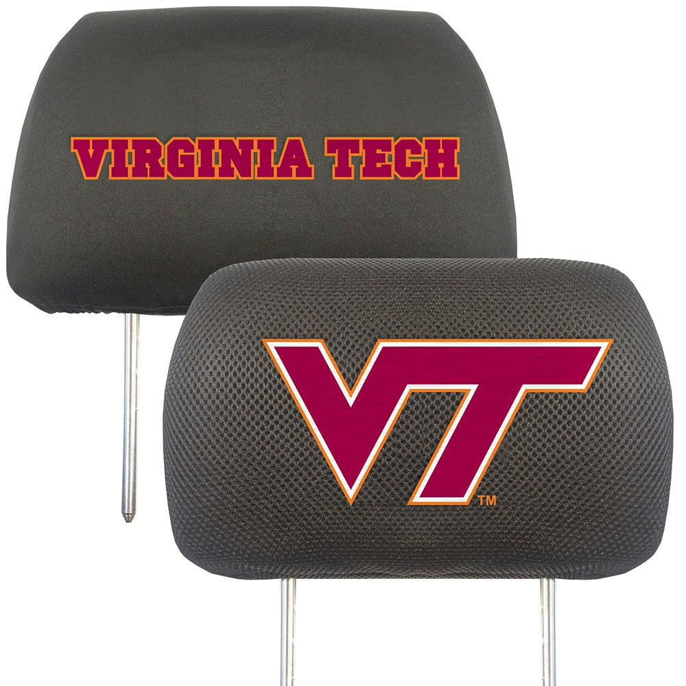 Virginia Tech Hokies NCAA Polyester Head Rest Cover (2 Pack)