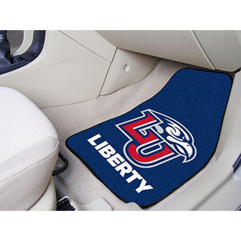 Liberty Flames NCAA 2-Piece Printed Carpet Car Mats (18x27)