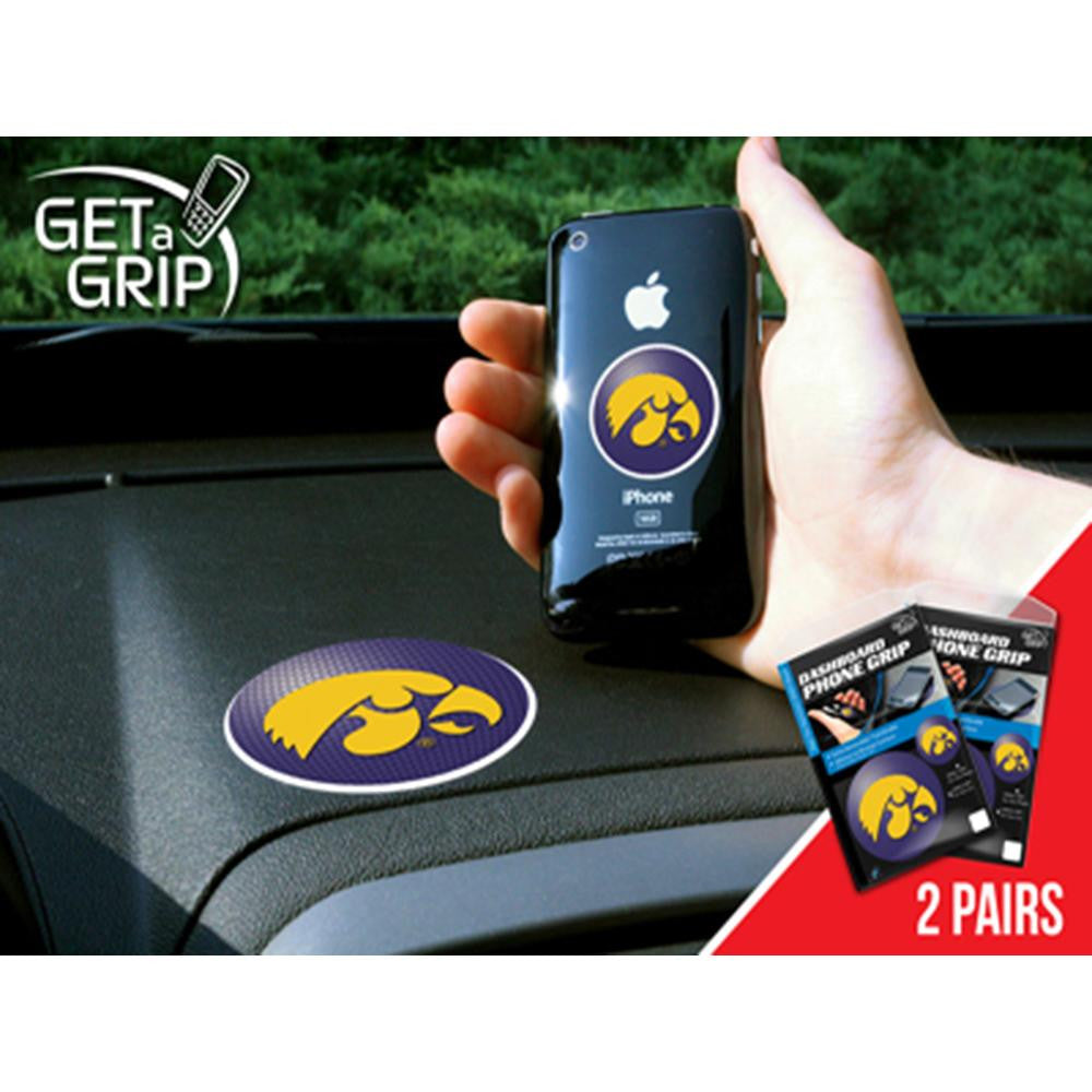 Iowa Hawkeyes NCAA Get a Grip Cell Phone Grip Accessory (2 Piece Set)