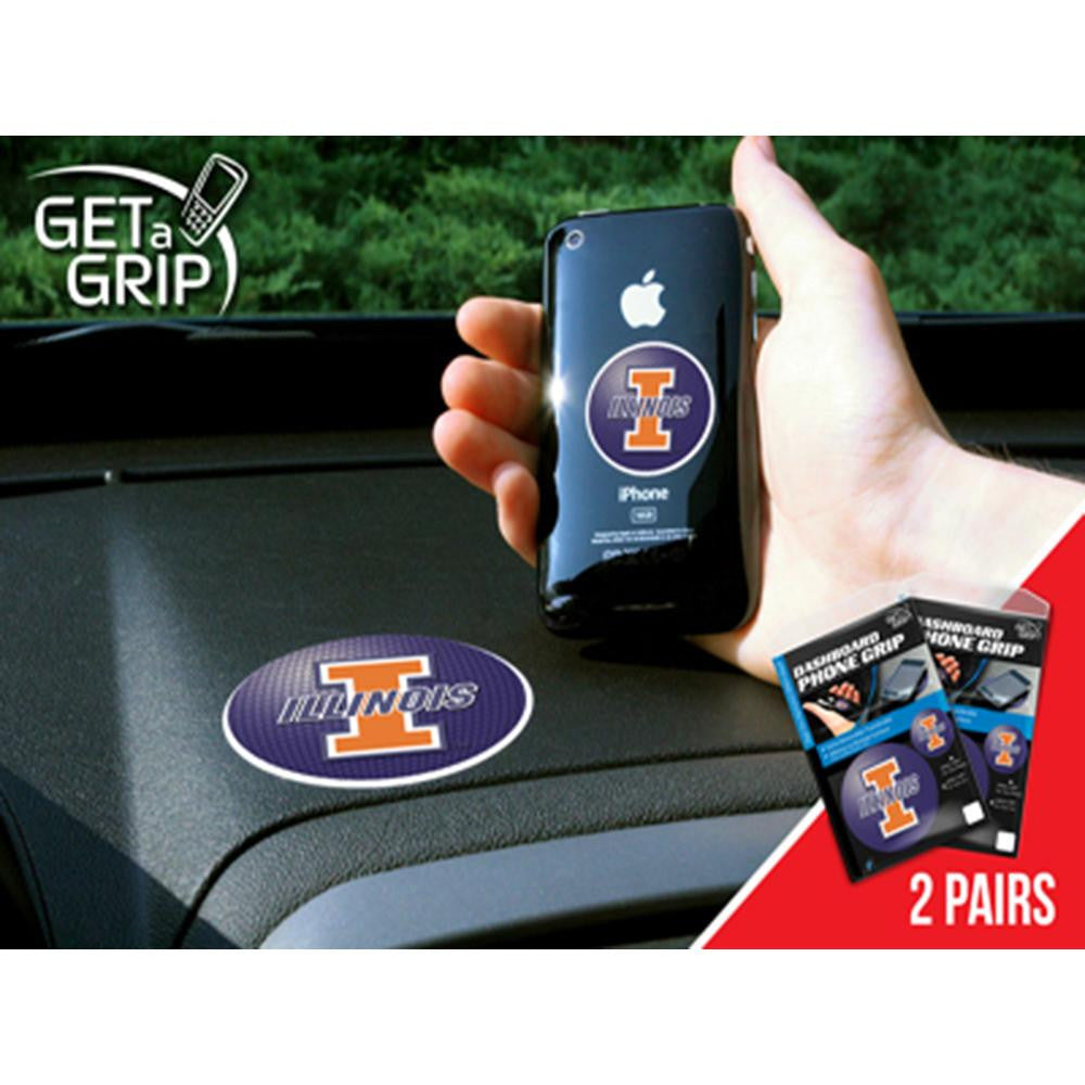 Illinois Fighting Illini NCAA Get a Grip Cell Phone Grip Accessory (2 Piece Set)