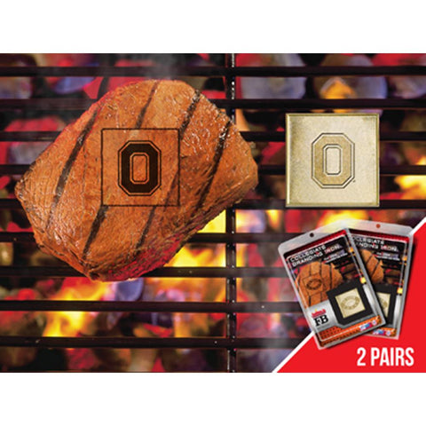 Ohio State Buckeyes NCAA Fan Brands Grill Logo(2 Pack)