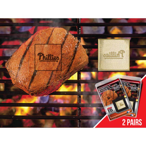 Philadelphia Phillies MLB Fan Brands Grill Logo(2 Pack)