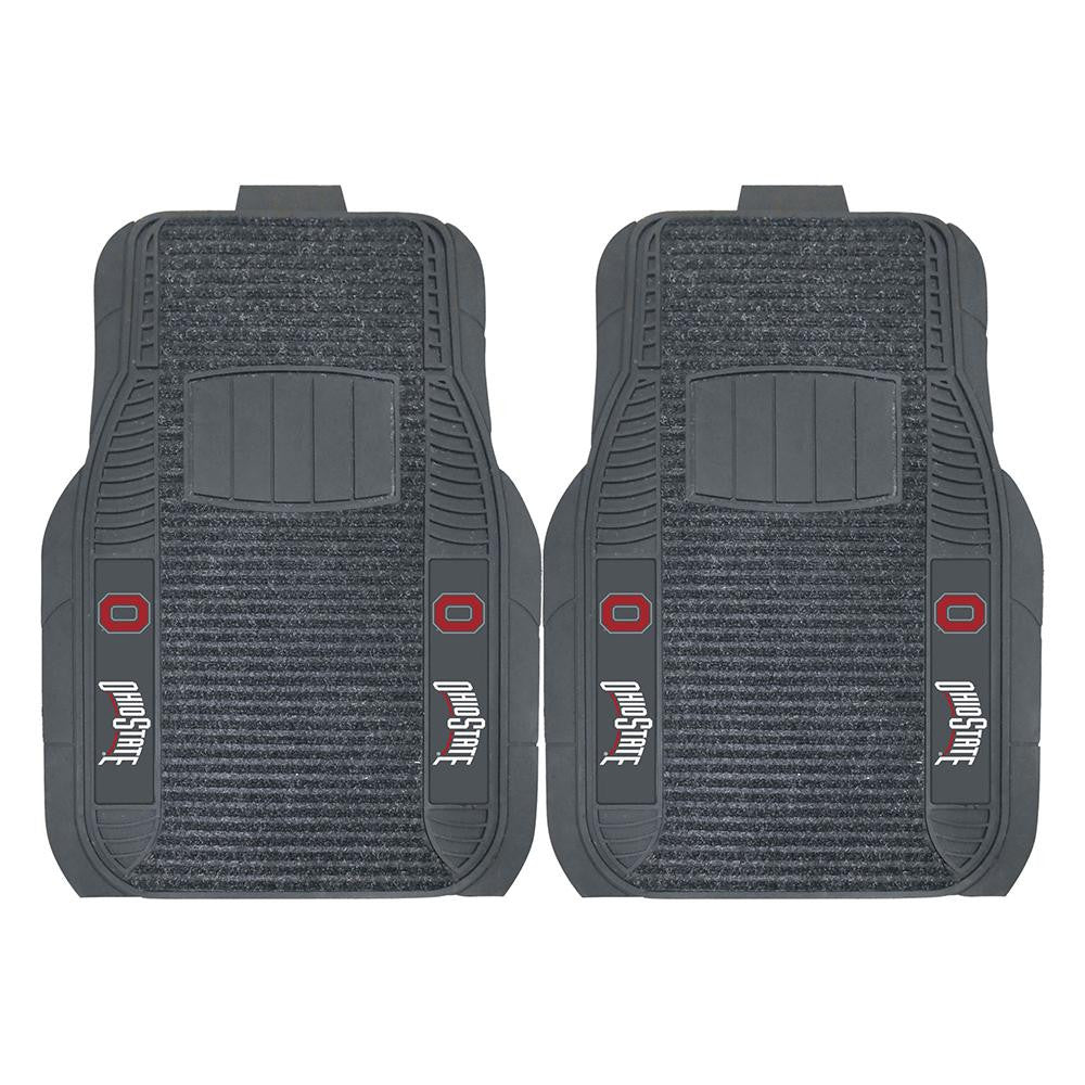 Ohio State Buckeyes NCAA Deluxe 2-Piece Vinyl Car Mats (20x27)