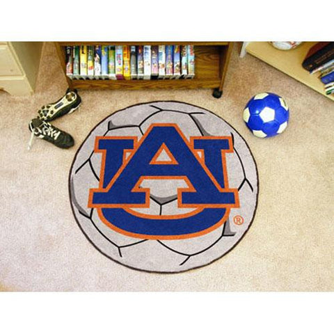 Auburn Tigers NCAA Soccer Ball Round Floor Mat (29) AU Logo