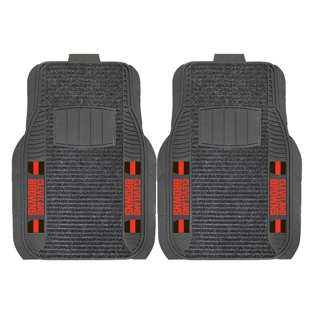 Cleveland Browns NFL Deluxe 2-Piece Vinyl Car Mats (20x27)