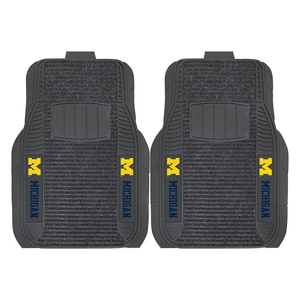 Michigan Wolverines NCAA Deluxe 2-Piece Vinyl Car Mats (20x27)