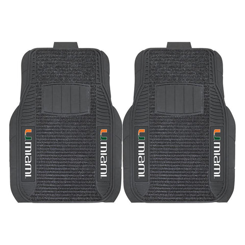 Miami Hurricanes NCAA Deluxe 2-Piece Vinyl Car Mats (20x27)