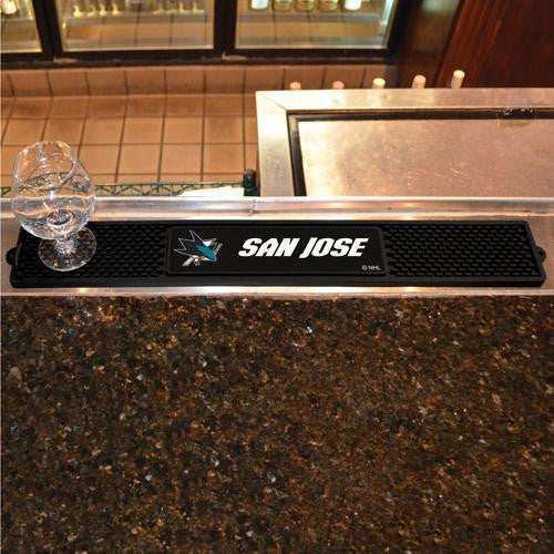 San Jose Sharks NHL Drink Mat (3.25in x 24in)