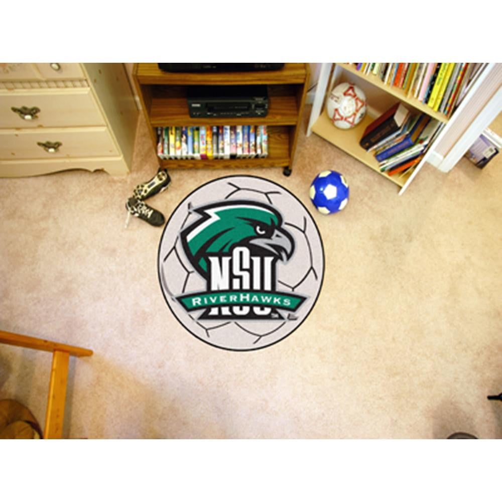 Northeastern Huskies NCAA Soccer Ball Round Floor Mat (29)