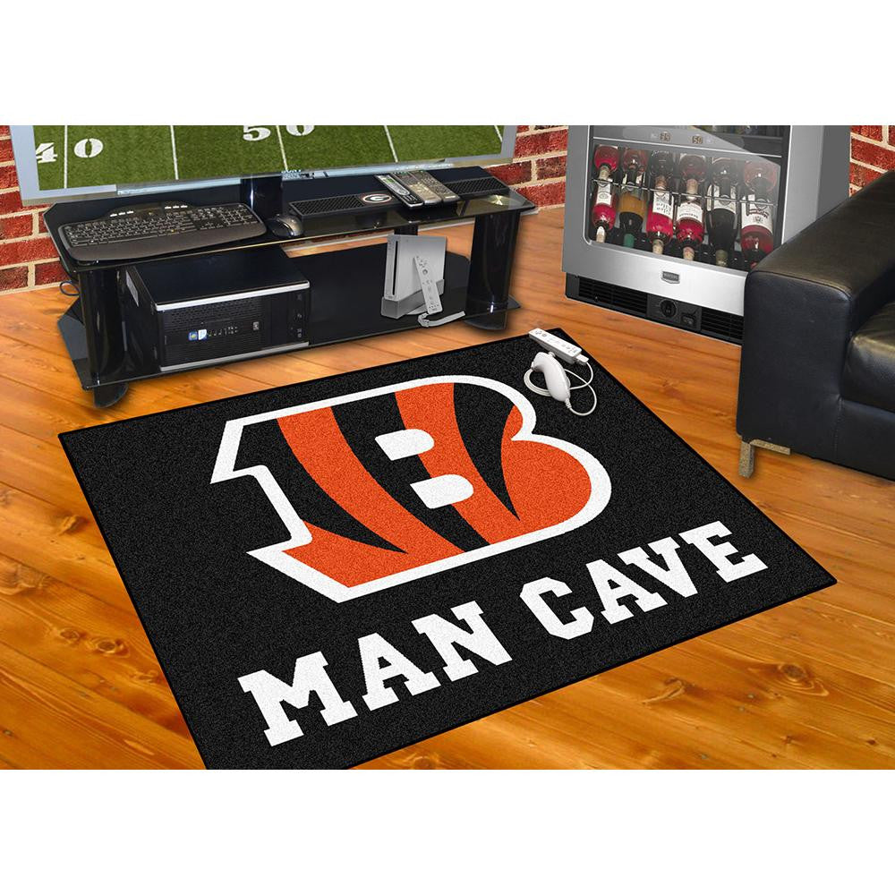 Cincinnati Bengals NFL Man Cave All-Star Floor Mat (34in x 45in)