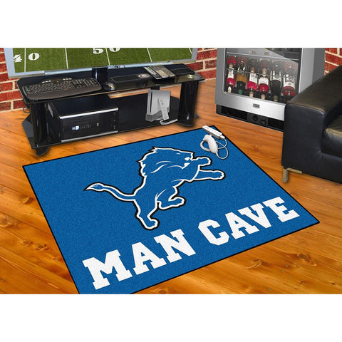 Detroit Lions NFL Man Cave All-Star Floor Mat (34in x 45in)