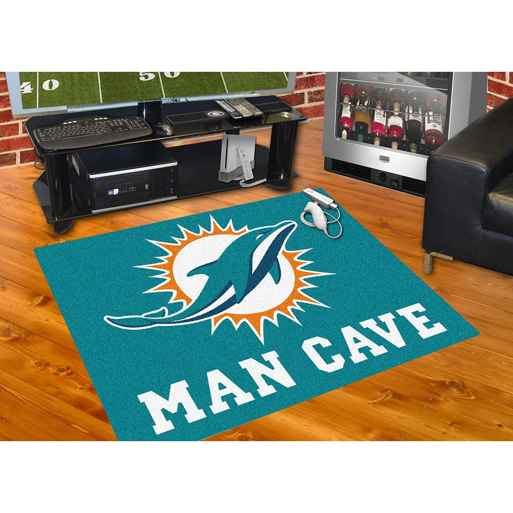 Miami Dolphins NFL Man Cave All-Star Floor Mat (34in x 45in)