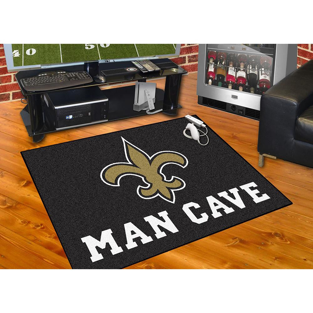 New Orleans Saints NFL Man Cave All-Star Floor Mat (34in x 45in)