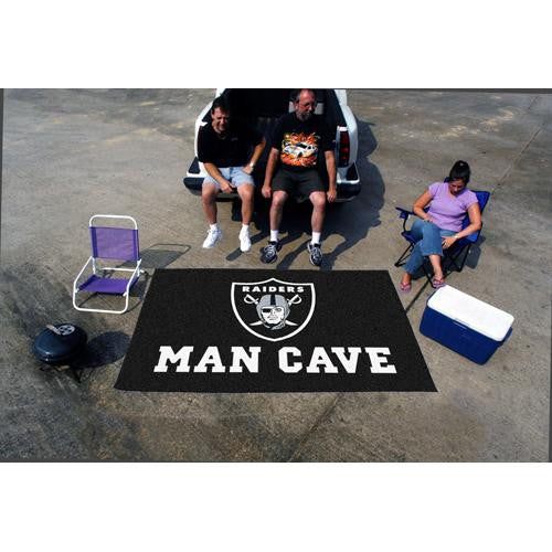 Oakland Raiders NFL Man Cave Ulti-Mat Floor Mat (60in x 96in)