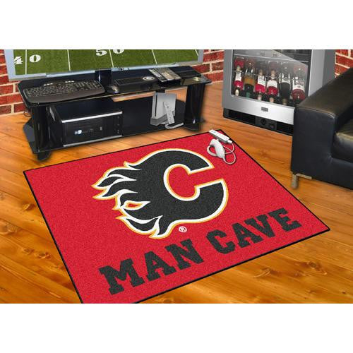 Calgary Flames NHL Man Cave All-Star Floor Mat (34in x 45in)