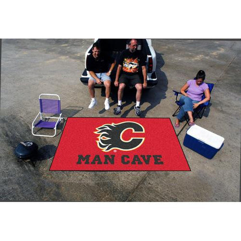 Calgary Flames NHL Man Cave Ulti-Mat Floor Mat (60in x 96in)