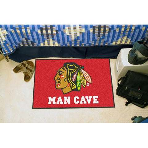 Chicago Blackhawks NHL Man Cave Starter Floor Mat (20in x 30in)