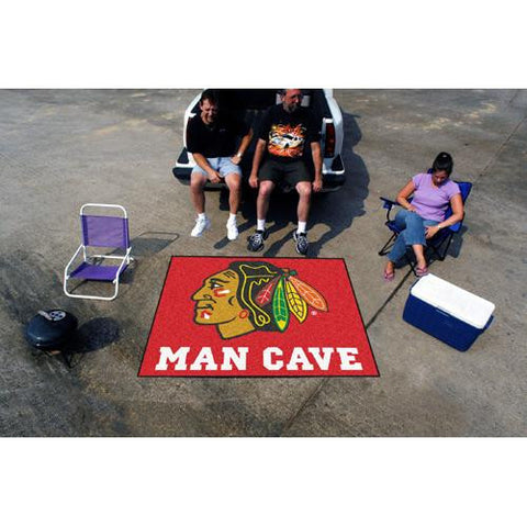 Chicago Blackhawks NHL Man Cave Tailgater Floor Mat (60in x 72in)