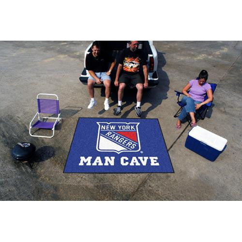 New York Rangers NHL Man Cave Tailgater Floor Mat (60in x 72in)