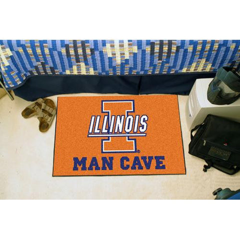 Illinois Fighting Illini NCAA Man Cave Starter Floor Mat (20in x 30in)