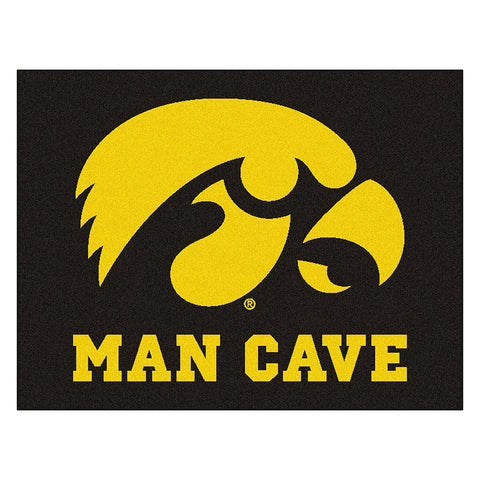 Iowa Hawkeyes NCAA Man Cave All-Star Floor Mat (34in x 45in)