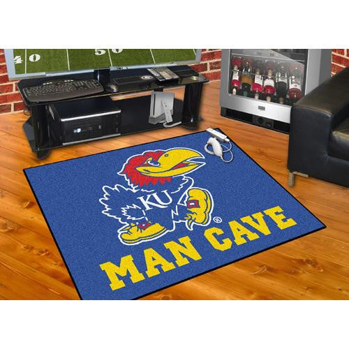 Kansas Jayhawks NCAA Man Cave All-Star Floor Mat (34in x 45in)