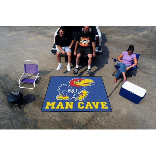 Kansas Jayhawks NCAA Man Cave Tailgater Floor Mat (60in x 72in)