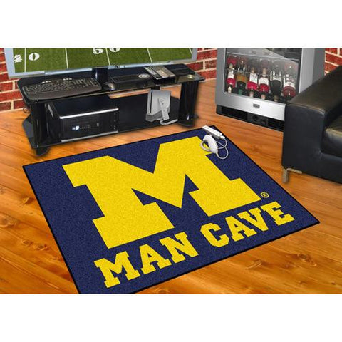 Michigan Wolverines NCAA Man Cave All-Star Floor Mat (34in x 45in)