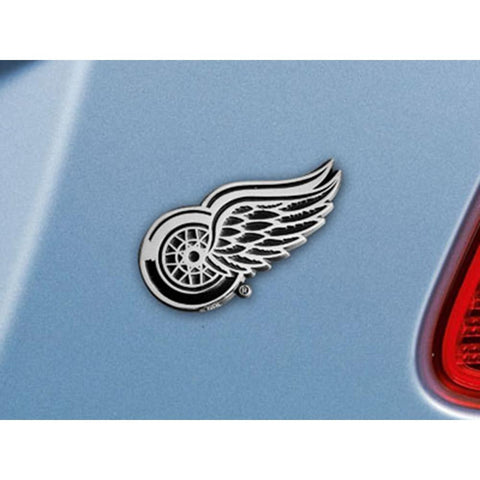 Detroit Red Wings NHL Chrome Car Emblem (2.3in x 3.7in)