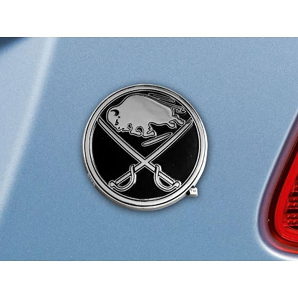 Buffalo Sabres NHL Chrome Car Emblem (2.3in x 3.7in)