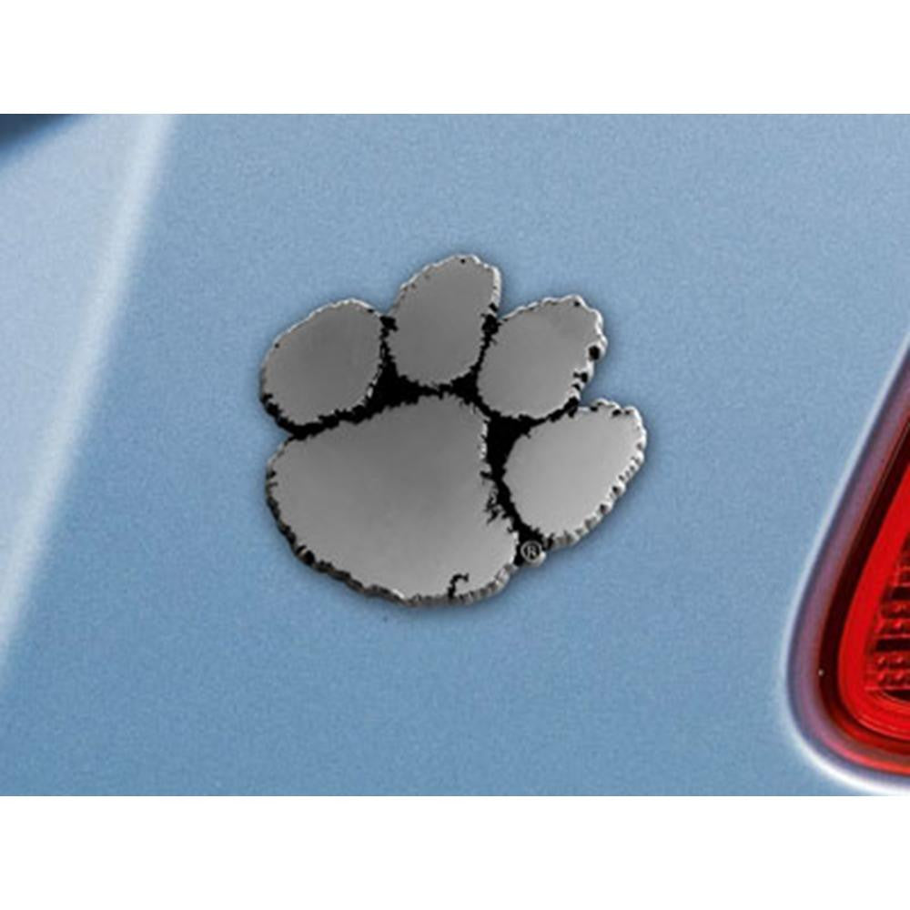 Clemson Tigers NCAA Chrome Car Emblem (2.3in x 3.7in)