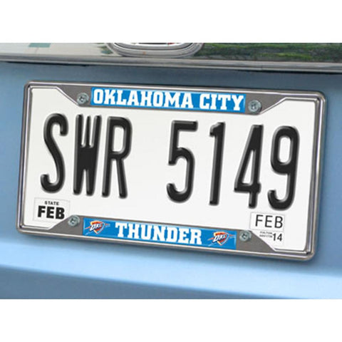 Oklahoma City Thunder NBA Chrome License Plate Frame